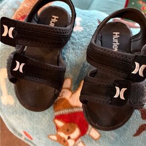 Hurley Black Kids' Velcro Strap Sandals